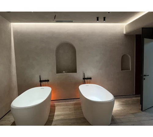 Микроцемент в интерьере «Трёхгорные бани»