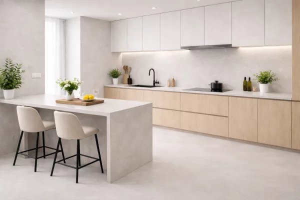 Микроцемент или плитка: что выбрать для кухни и ванной