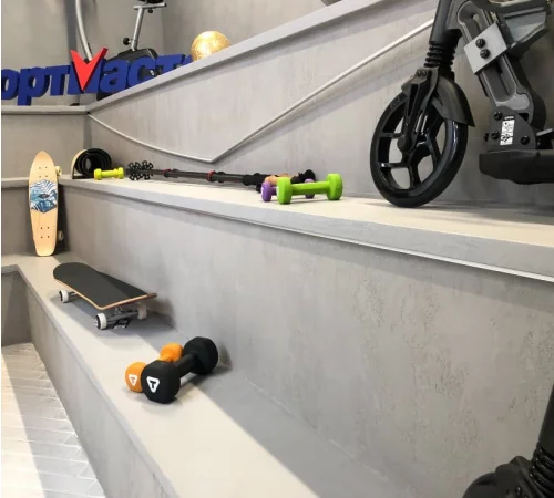 Отделка стен микроцементом