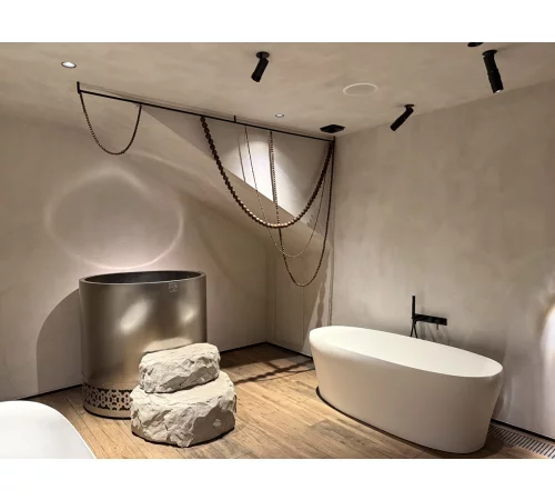 Микроцемент в интерьере «Трёхгорные бани»